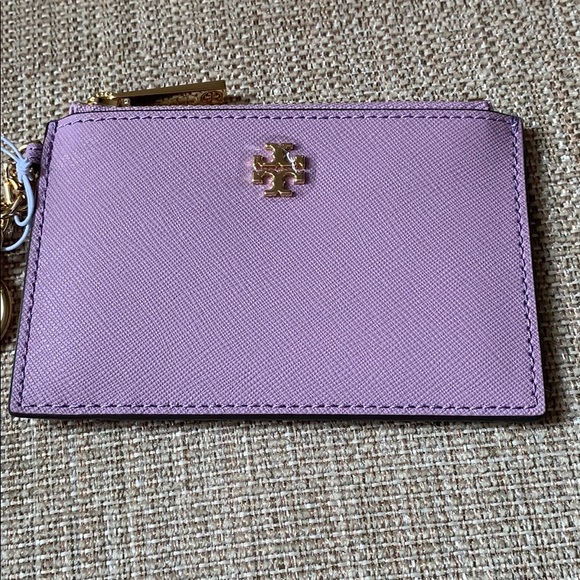 Tory Burch Emerson Case Key Ring ID Insert Violet - Picture 7 of 11